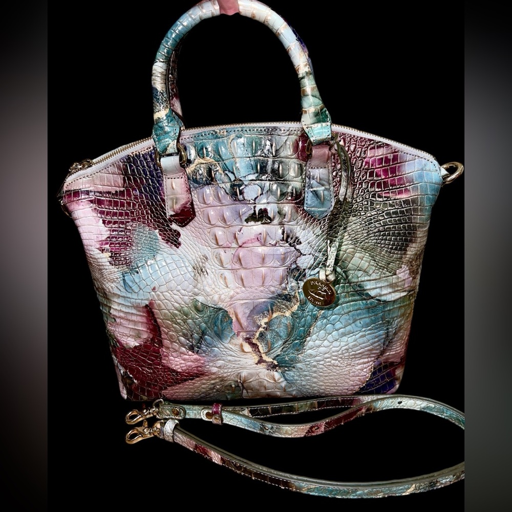 Brahmin Leather Large Duxbury Satchel Shoulder Bag, Nirvana Melbourne